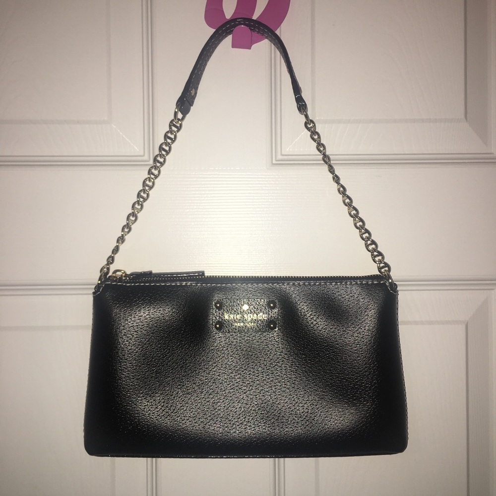 Kate Spade Black Leather Shoulder Bag NWOT